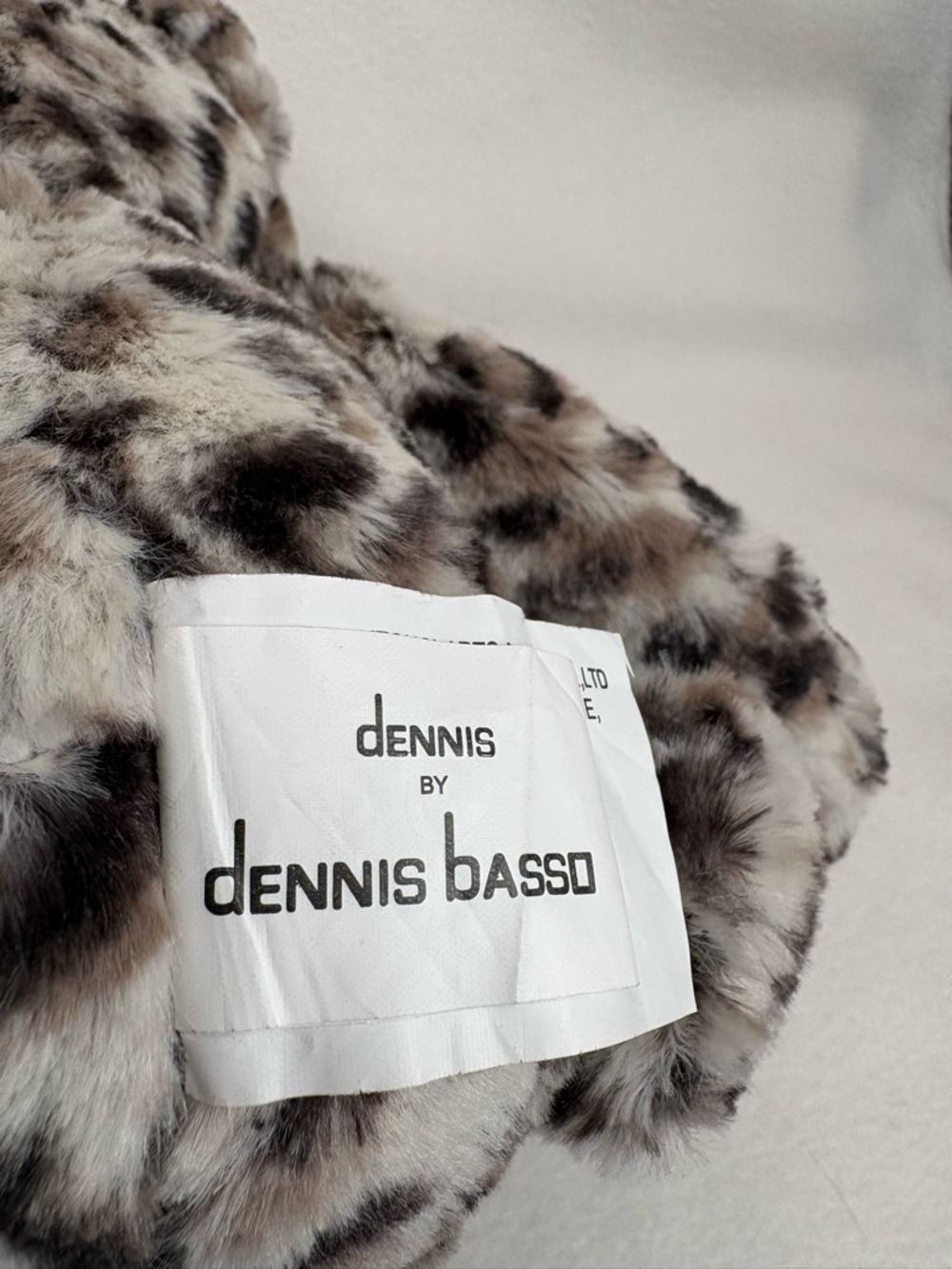 dennis basso Leopard-Print Plush Accessory in Brown and Cream - Picture 6 of 8